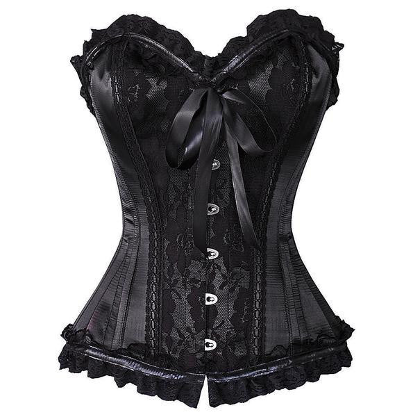 Abigail Satin Burlesque Overbust Corset - DEMO for Corset