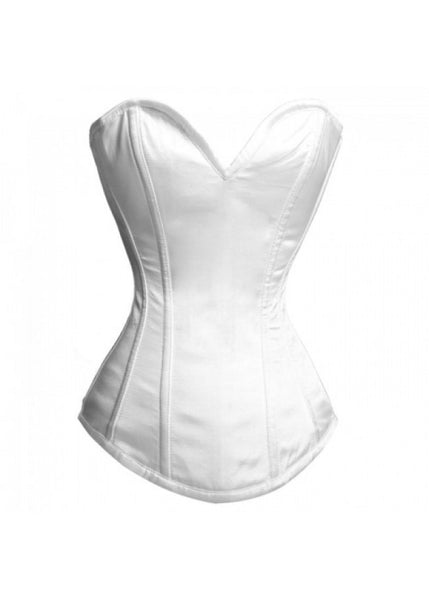 EB-9051 WHITE SATIN FRONT CLOSE